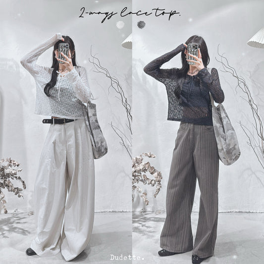 [ 現貨 / 預訂🪽⋆ ] 2-ways lace top / 2 colors