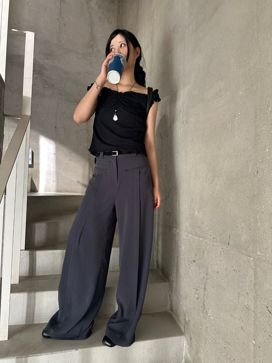 tapered slacks / 2 colors