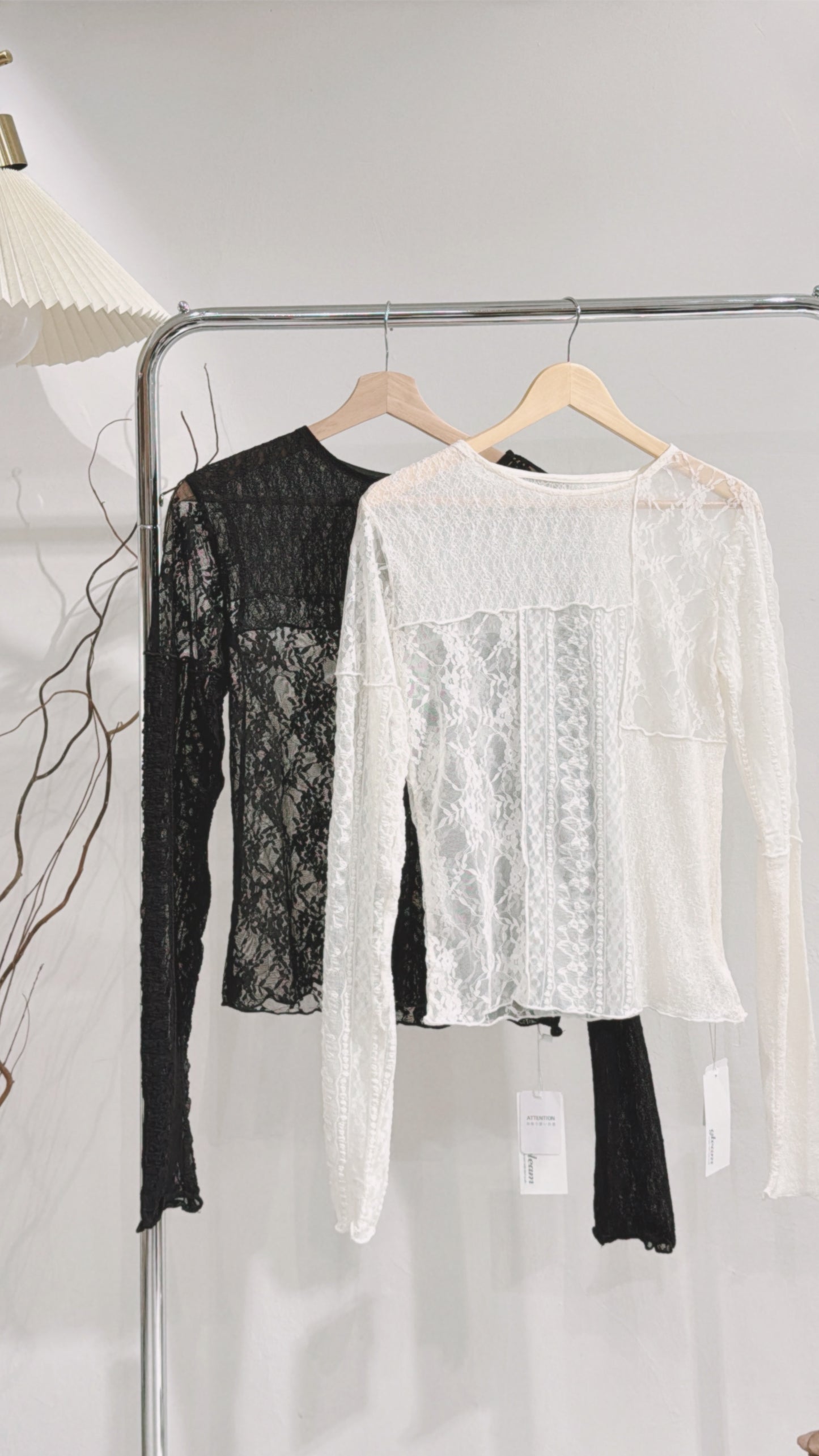 [ 預訂/現貨 📷 ༘ ⋆｡ ˚ ] patchwork lace top / ivory