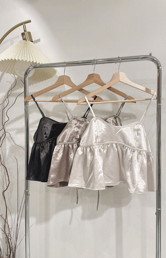 [ 現貨/預訂 𐙚˙⋆.] glossy cami / 3 colors