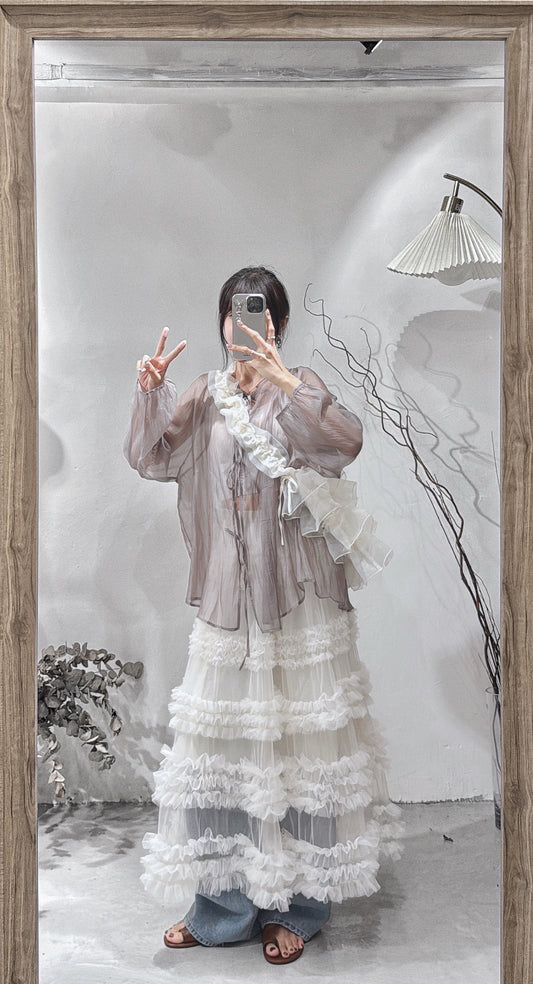 [ 48HRS首批價！] Bouquet Blouse / brown
