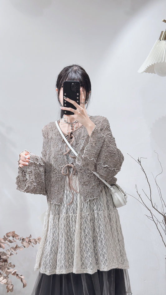 [ 現貨/預訂 ˚.🎀༘⋆][ 超美布料！] dot dot ginni outer / 3 colors