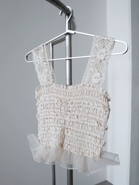 [ 預訂⋆˚✿˖° ] bohemian vest / white