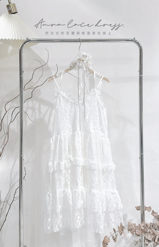 [ DDD made ₊˚⊹♡ ] [ 法式感！] Aura lace dress