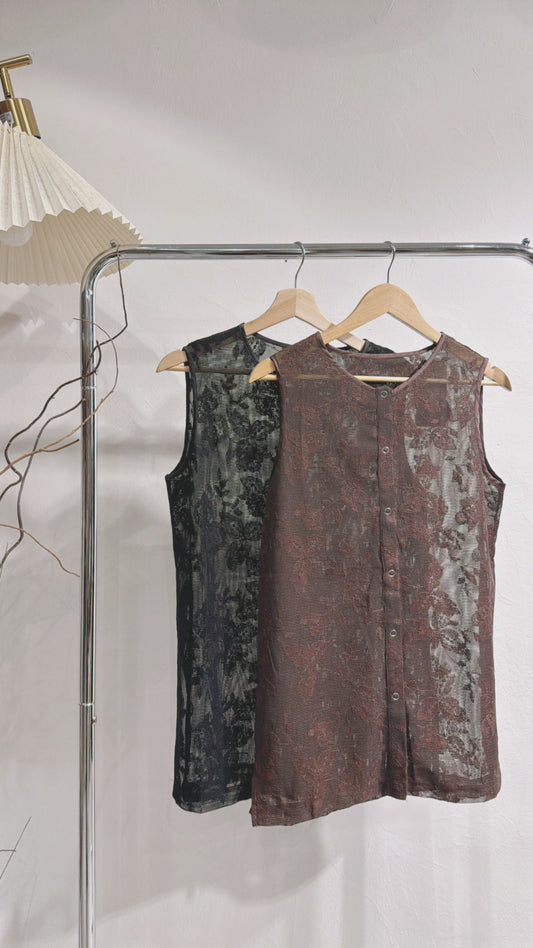 [ 預訂🪽⋆ ] flower gilet / 2 colors