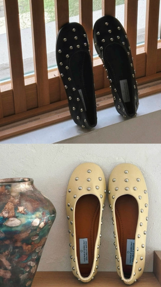 [ 店主強推！] [ 鞋底不硬！] Rivet shoes / 2 colors