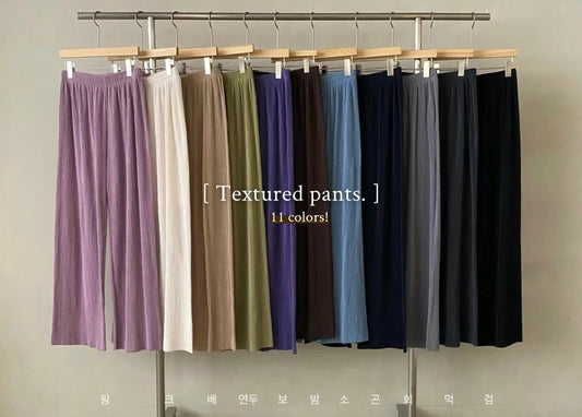【RESTOCK! 新色 ADDED!】Texture pants/ 11 colors