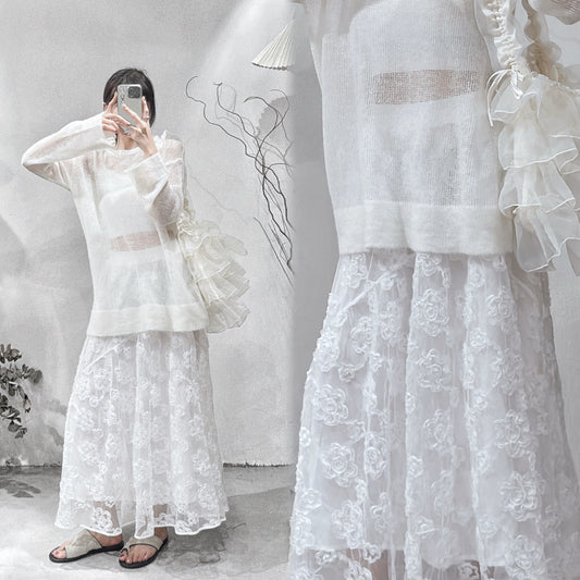 [ 現貨/預訂 ] Mohair knit / white
