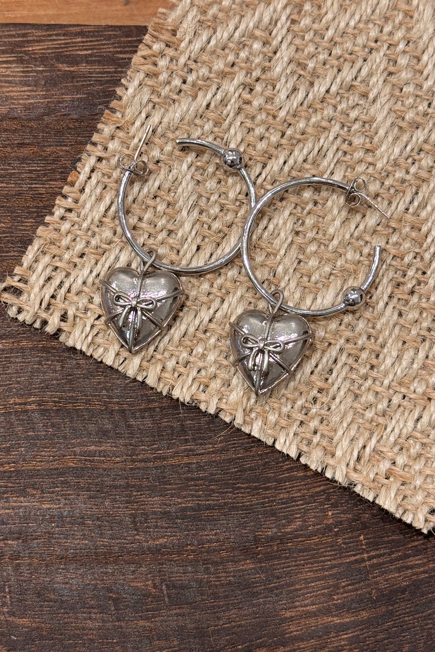 [ 預訂⋆⭒˚.⋆ ] ⁹²⁵ ˢⁱˡᵛᵉʳ/ heart gift earrings