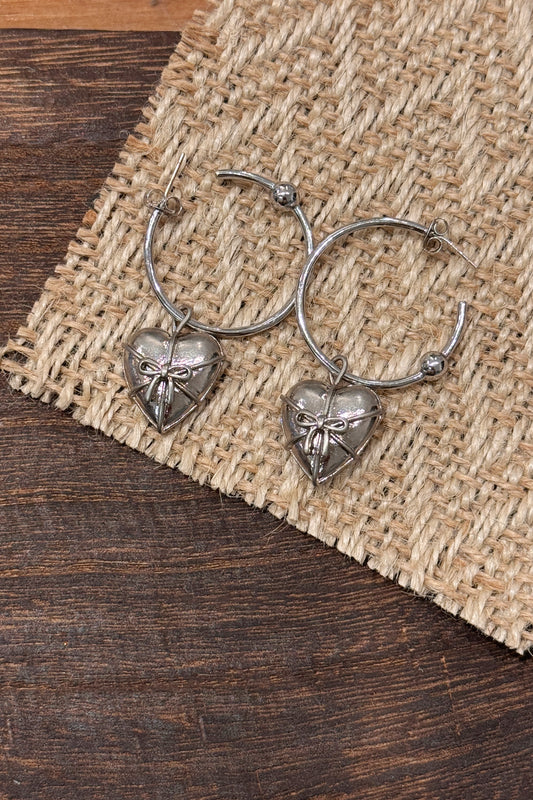 [ 預訂⋆⭒˚.⋆ ] ⁹²⁵ ˢⁱˡᵛᵉʳ/ heart gift earrings