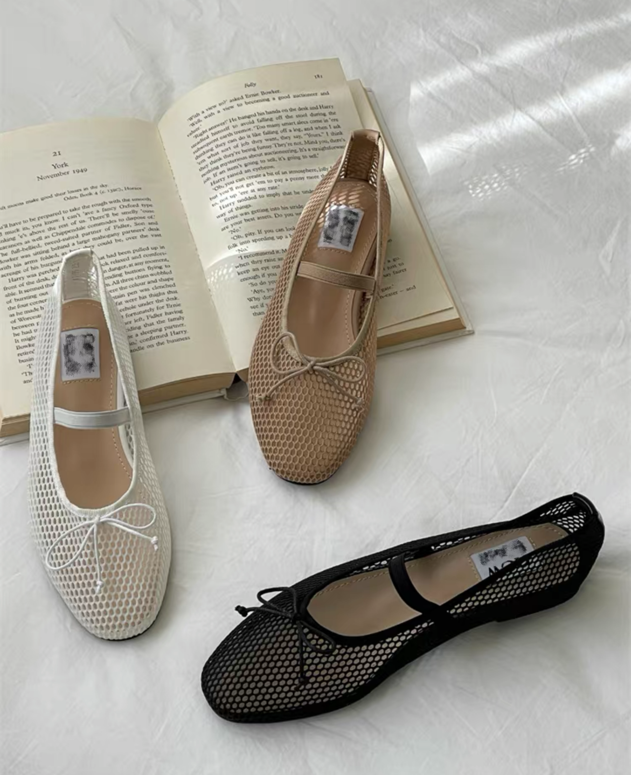 [ 超百搭！] fishnet flats/ 3 colors