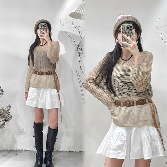 [直播92折適用!] bling bling long sleeve / beige