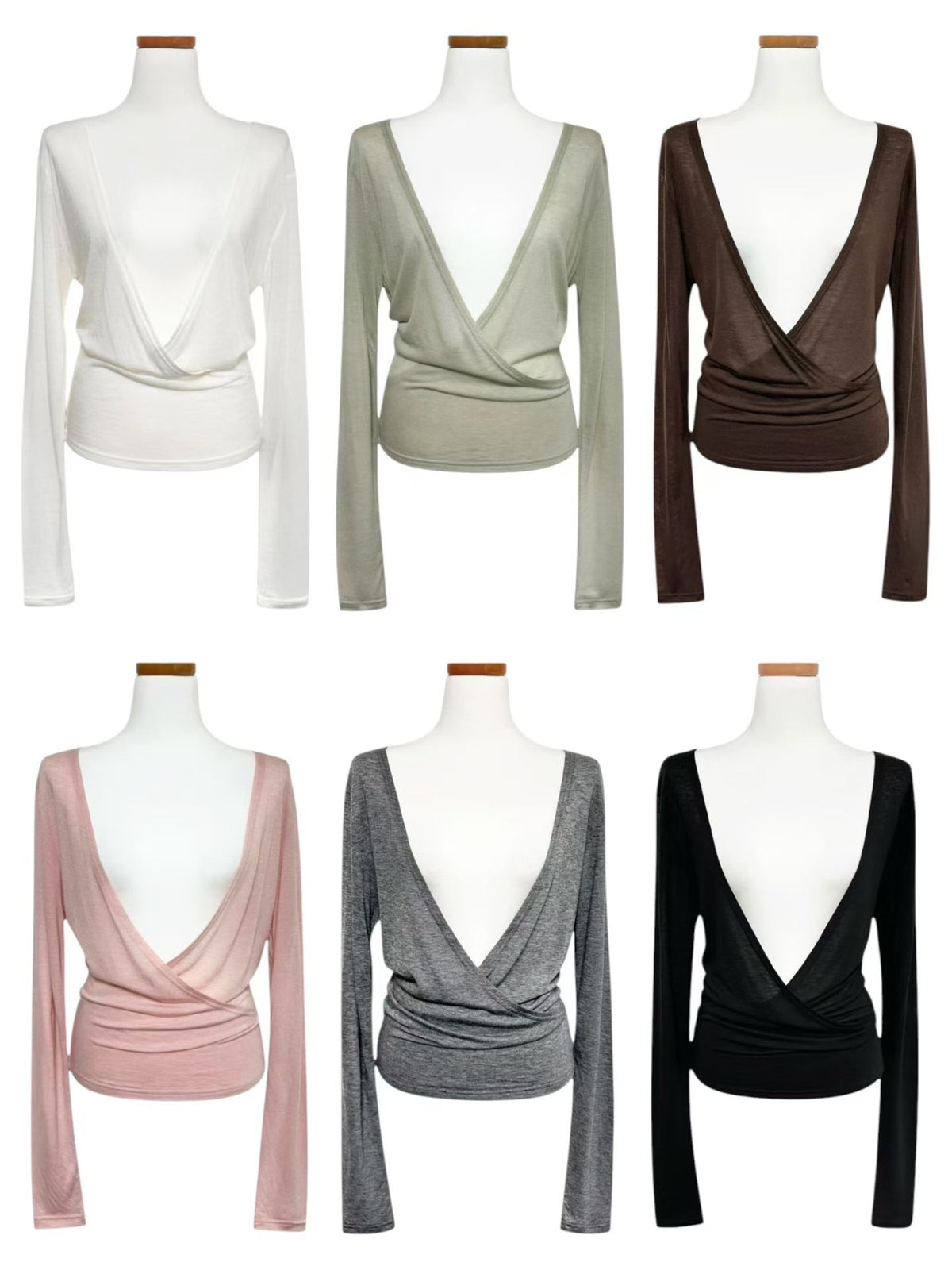 ［ 預訂 🐈‍⬛✨ ] [ 初秋必備！] sheer wrapped top • 6 colors