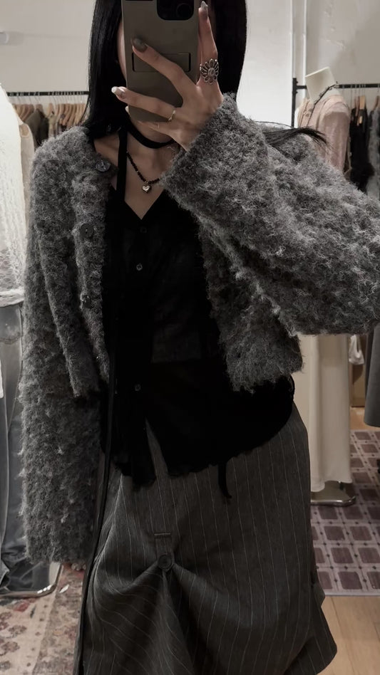 【包色の選！✨】Loose Fit Muffler/ Charcoal